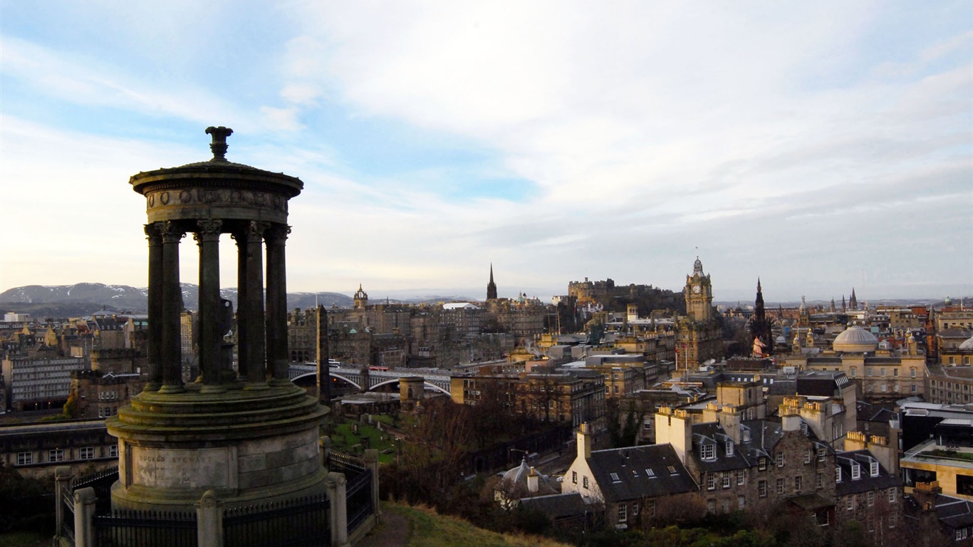 Belle ville d'Edimbourg, en Ecosse fonds d'écran HD #3 - 1366x768