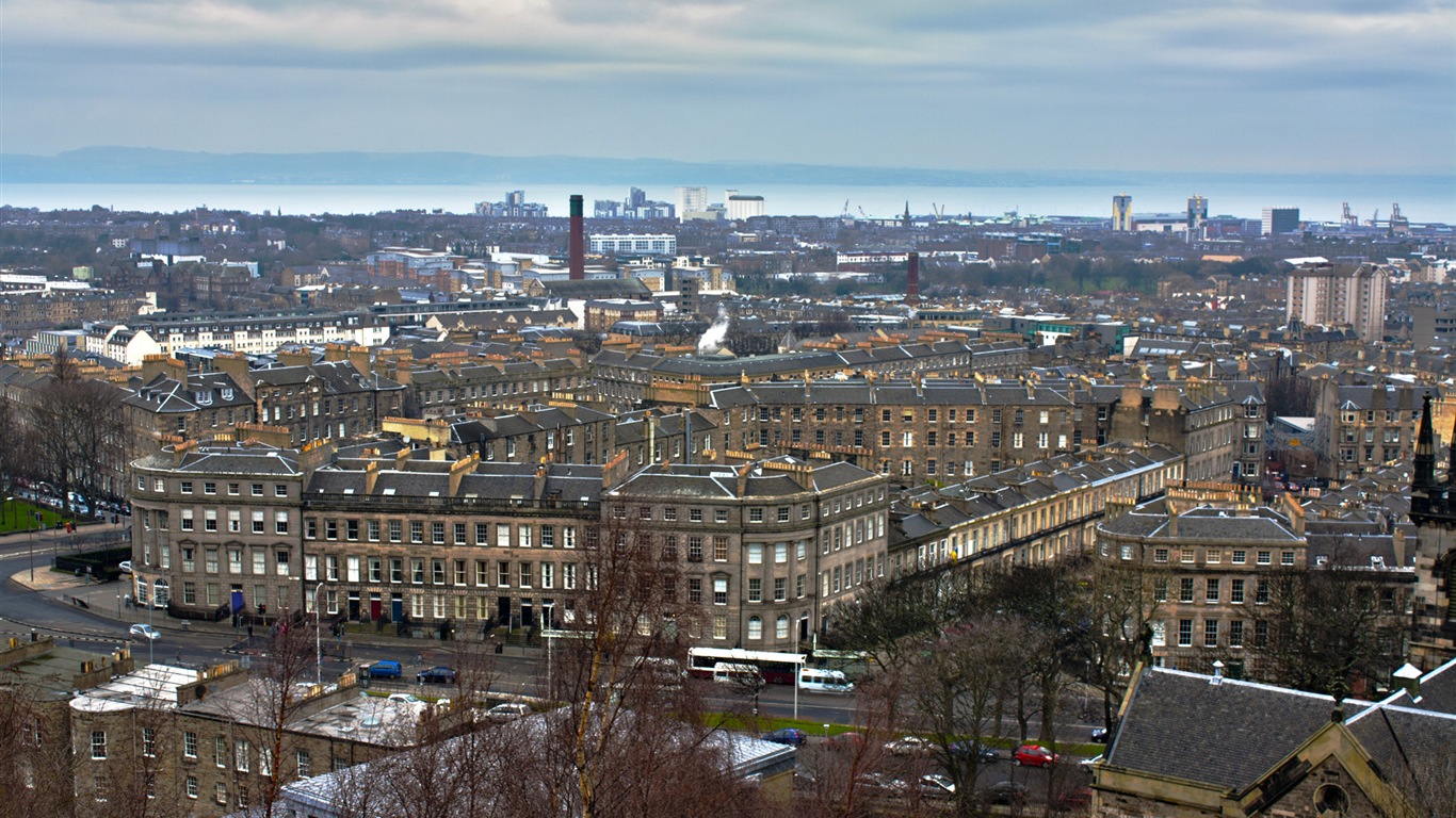 Krásné město Edinburgh, Skotsko HD Tapety na plochu #12 - 1366x768