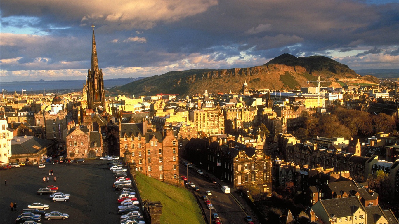 Schöne Stadt Edinburgh, Schottland HD Wallpaper #13 - 1366x768