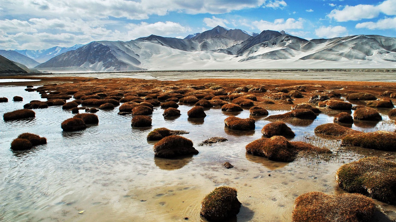 Pamir beaux fonds d'écran paysage HD #23 - 1366x768