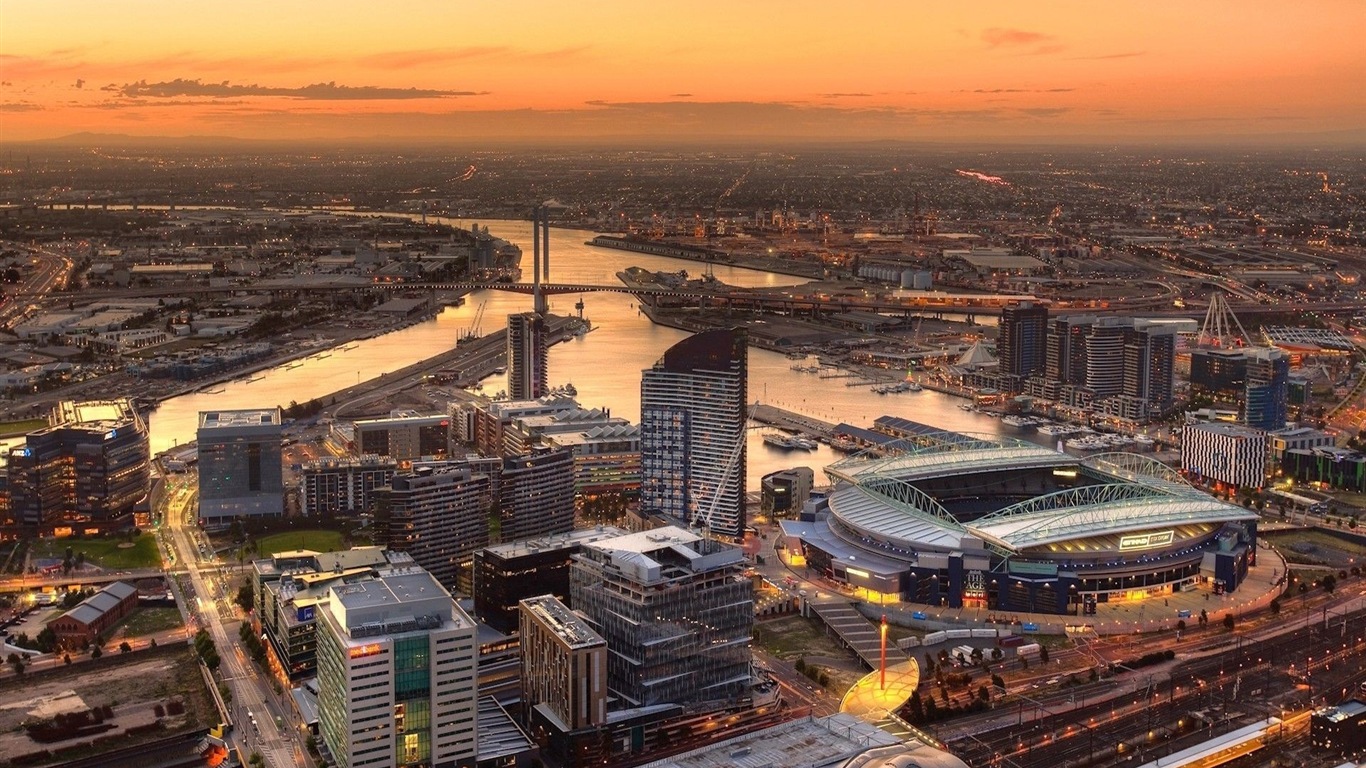 Australia Melbourne fondos de pantalla de alta definición de la ciudad #9 - 1366x768