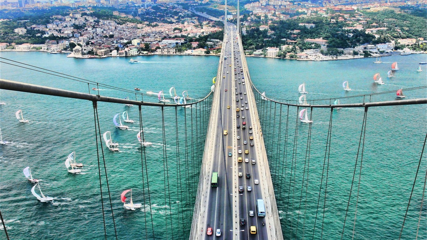 Istanbul, Turquie fonds d'écran HD #11 - 1366x768