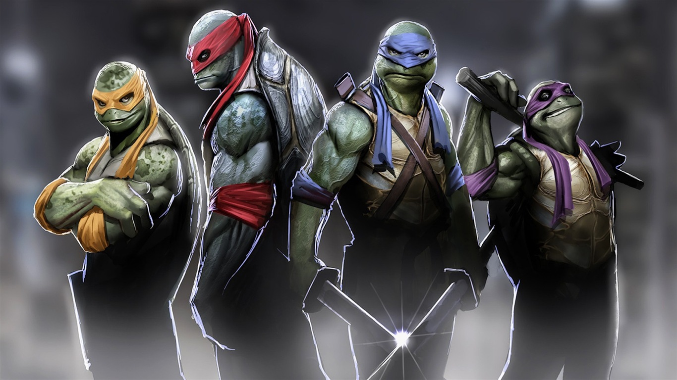 2014 Teenage Mutant Ninja Turtles 忍者神龜高清影視壁紙 #12 - 1366x768