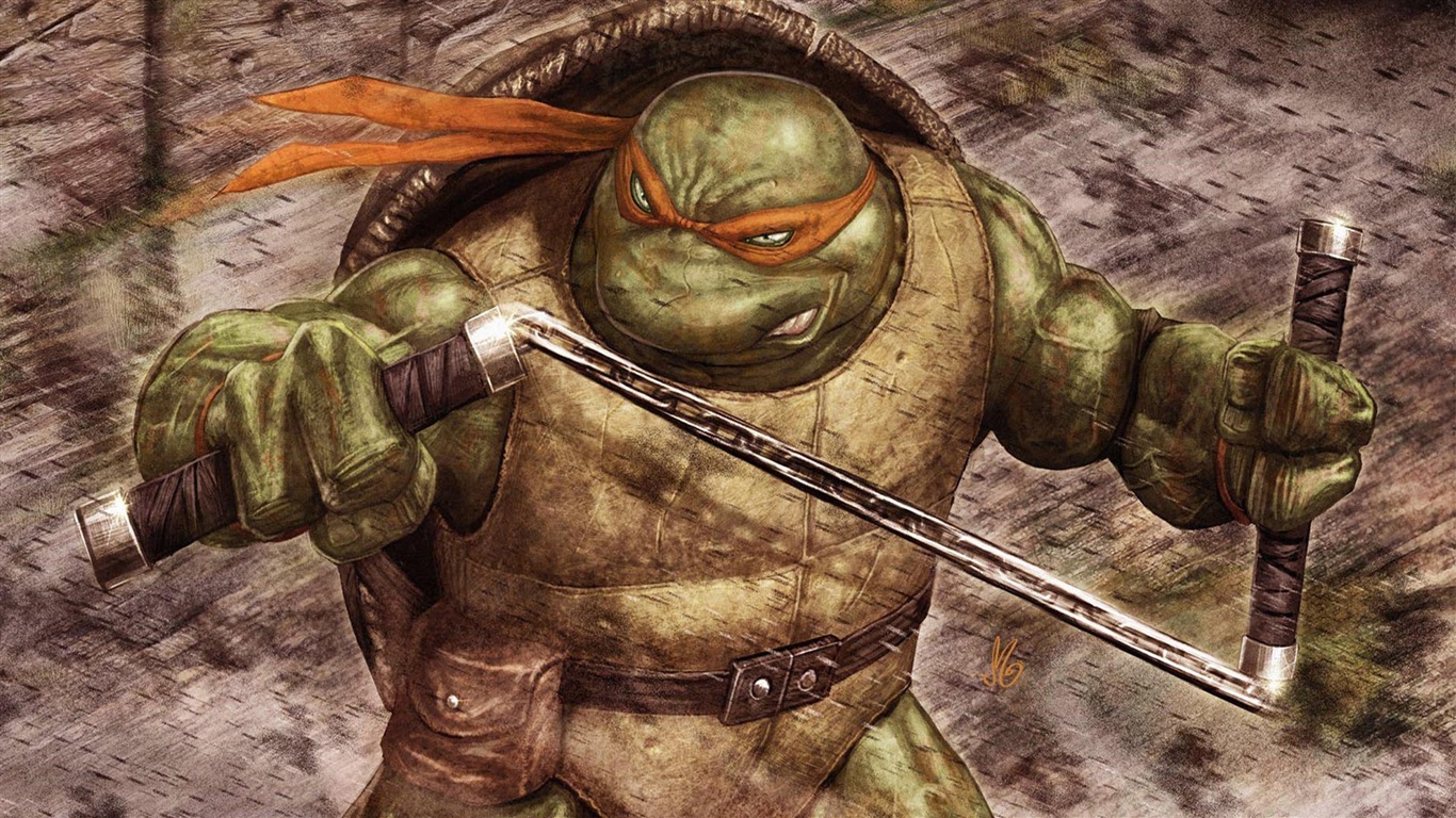 2014 Teenage Mutant Ninja Turtles 忍者神龟 高清影视壁纸18 - 1366x768