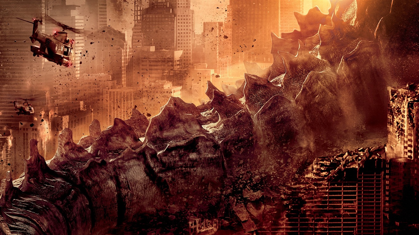 Godzilla 2014 film HD tapety na plochu #3 - 1366x768