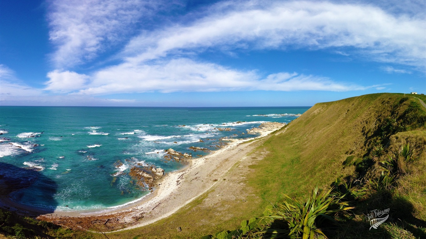 Magnifique paysage de la Nouvelle-Zélande, Windows 8 fonds d'écran thématiques #1 - 1366x768