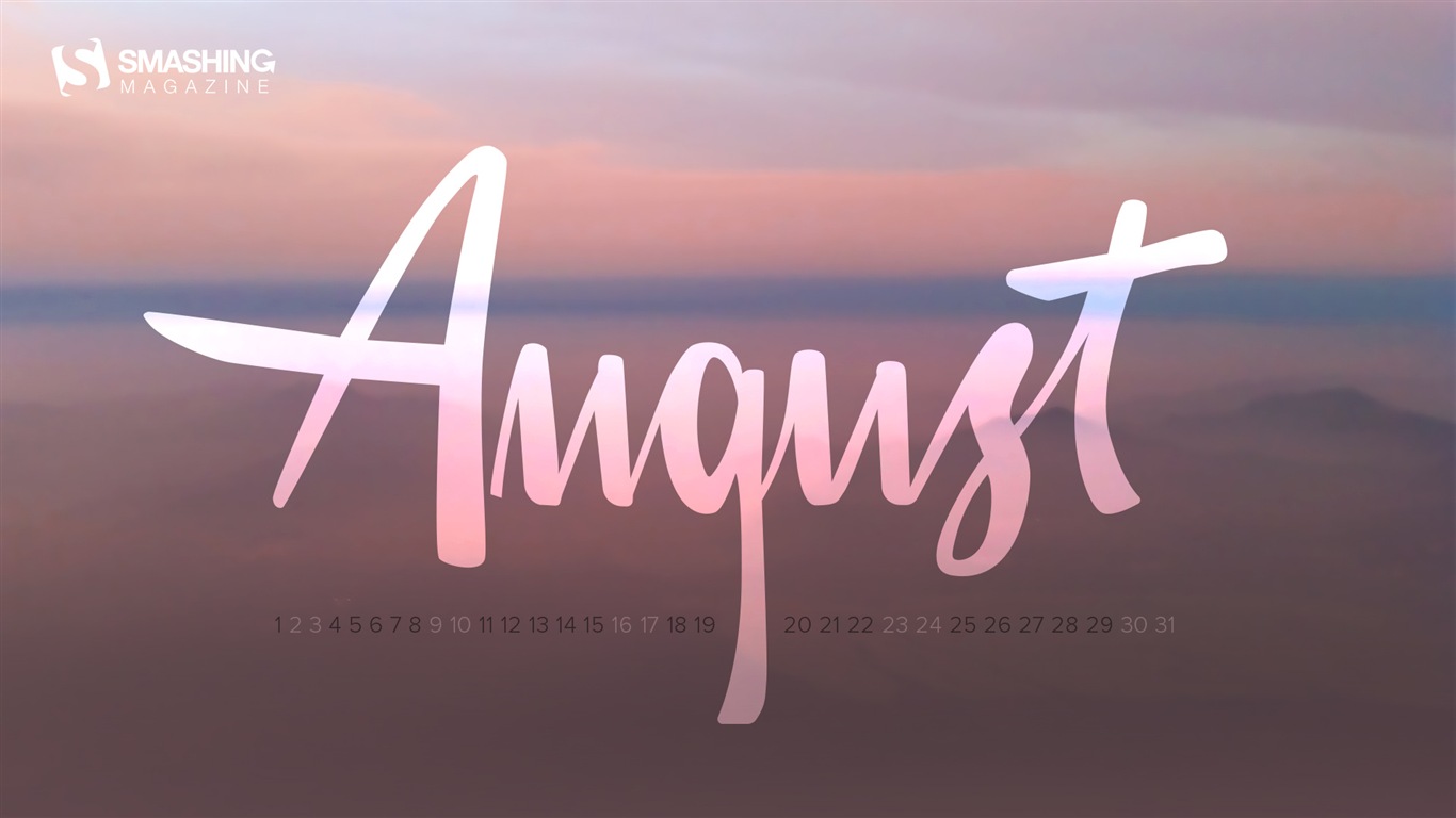 2014年8月 月曆壁紙(一) #19 - 1366x768