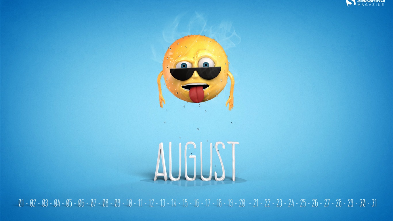 2014年8月 月曆壁紙(二) #11 - 1366x768