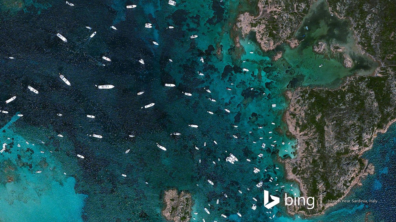 Microsoft Bing HD Wallpapers: Luftaufnahme von Europa #2 - 1366x768