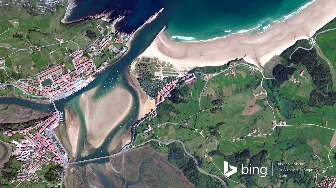 Microsoft Bing HD wallpapers: Aerial view of Europe #8 - 1366x768