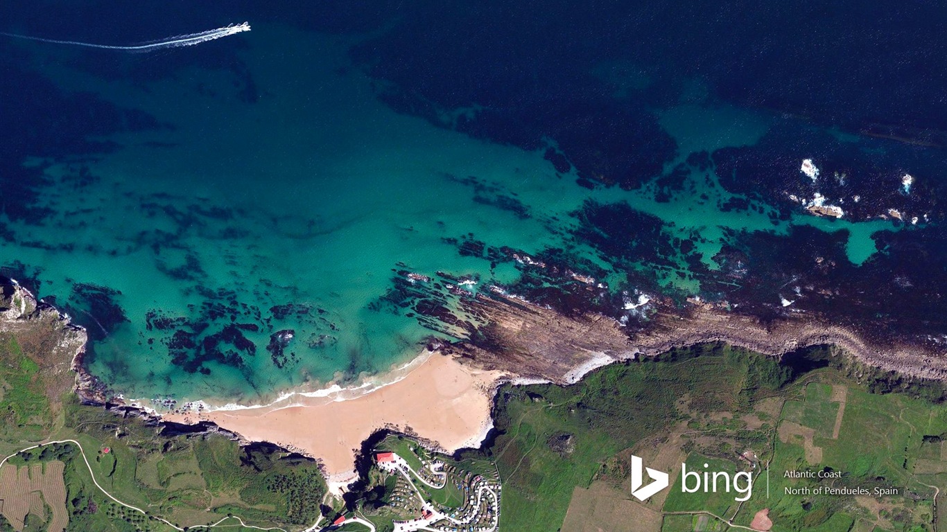 Microsoft Bing écran HD: Vue aérienne de l'Europe #13 - 1366x768