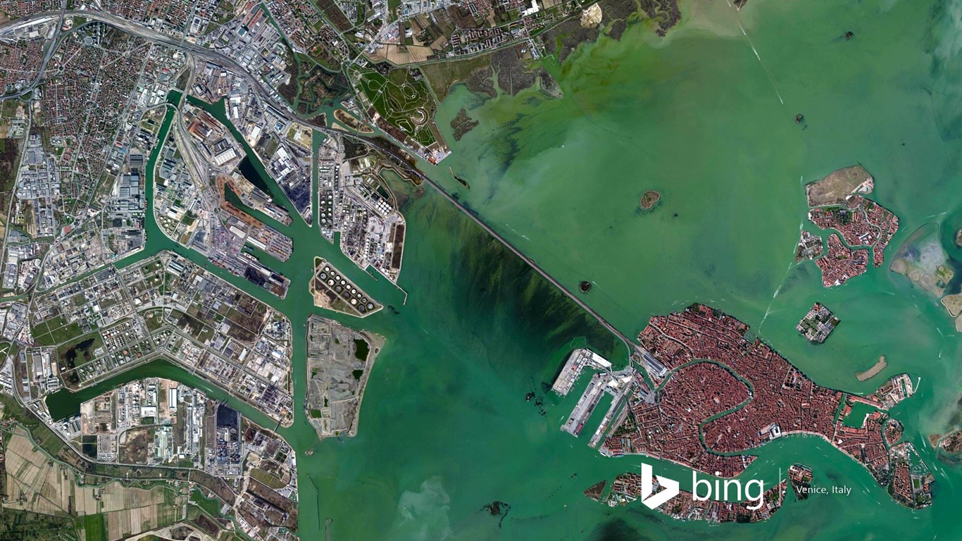 Microsoft Bing HD wallpapers: Aerial view of Europe #14 - 1366x768