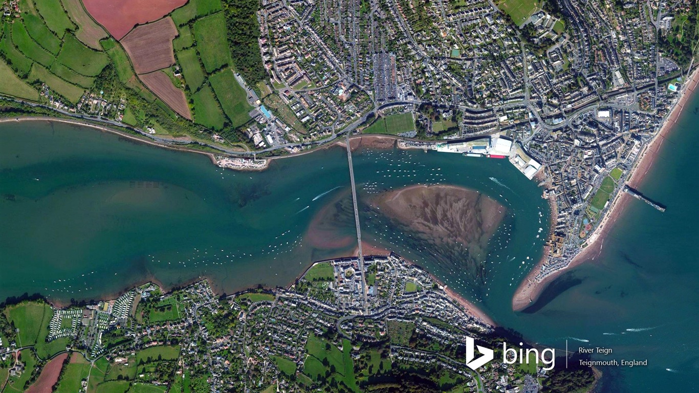 Microsoft Bing HD Tapety na plochu: Letecký pohled na Evropu #15 - 1366x768