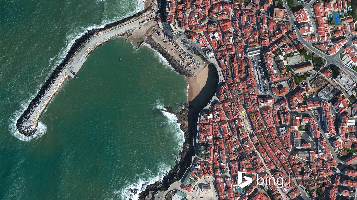 Microsoft Bing HD wallpapers: Aerial view of Europe #17 - 1366x768