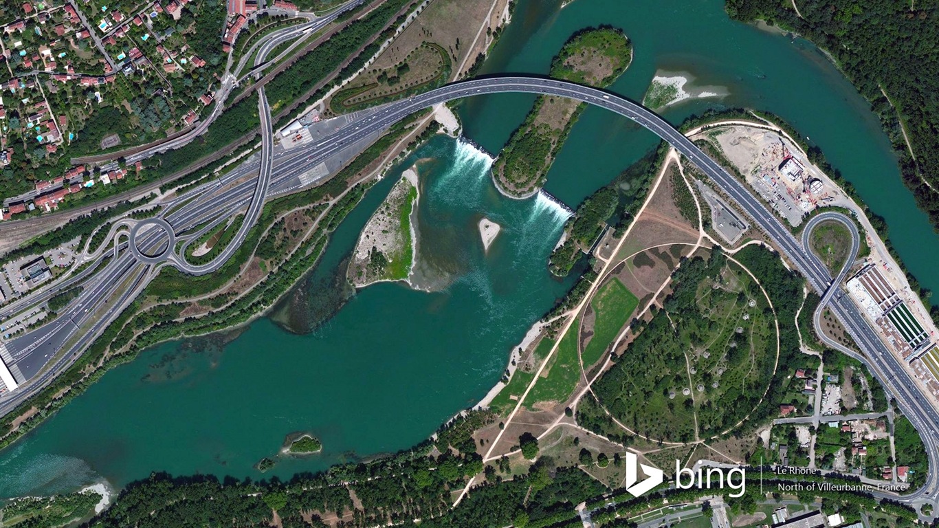 Microsoft Bing HD Wallpapers: Luftaufnahme von Europa #19 - 1366x768