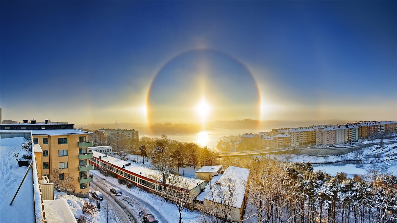 Stockholm, Švédsko, město krajina tapety #6 - 1366x768