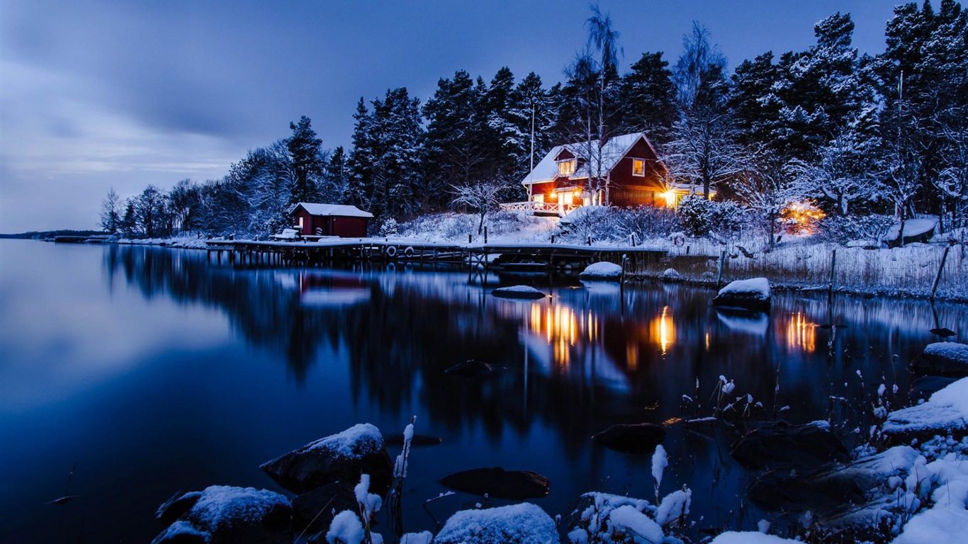 Stockholm, Švédsko, město krajina tapety #16 - 1366x768