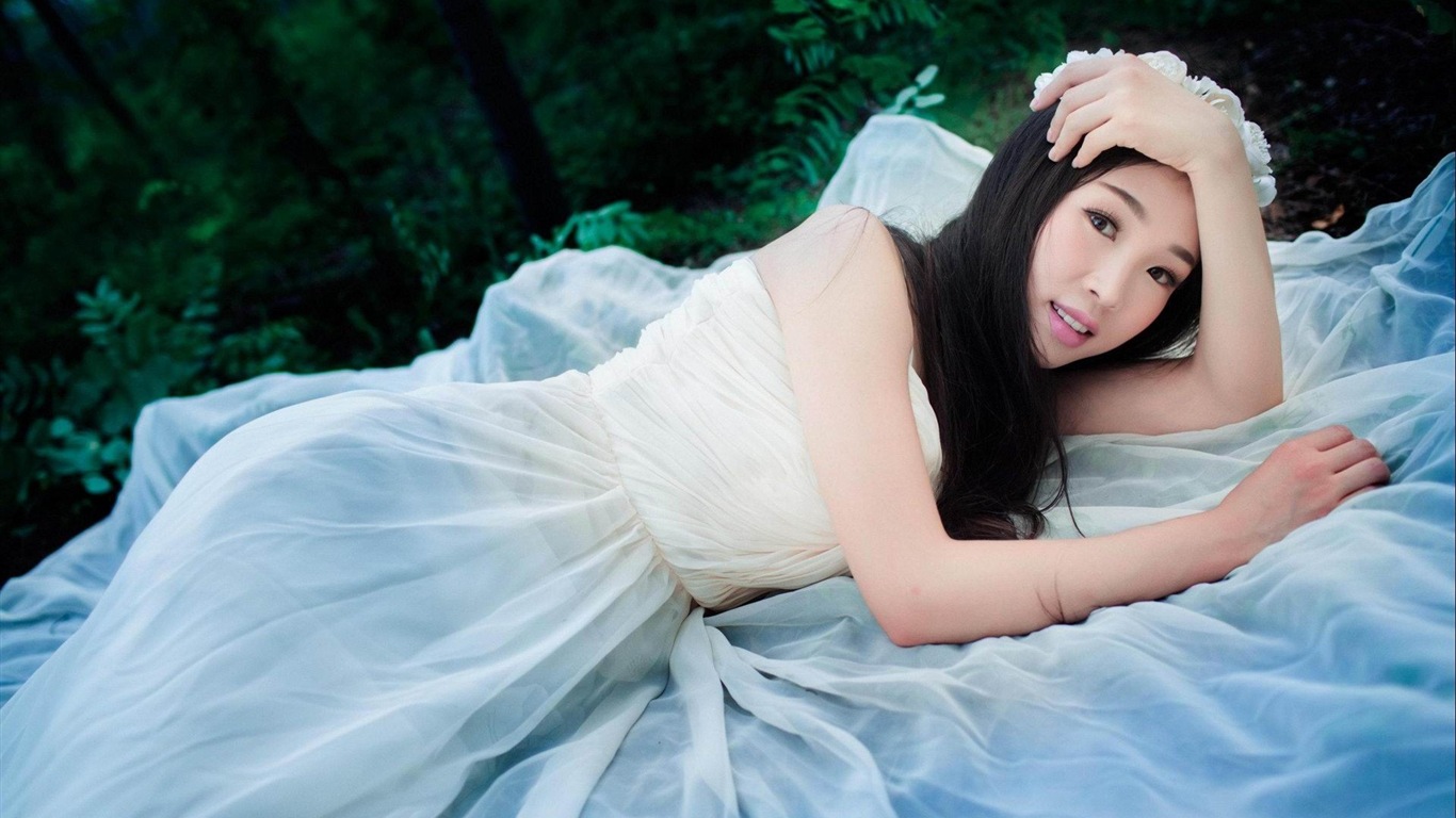 清純可愛的亞洲女孩 高清壁紙 #6 - 1366x768