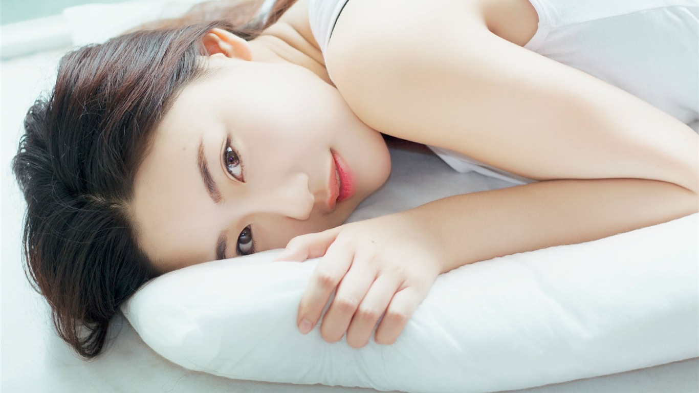 清純可愛的亞洲女孩 高清壁紙 #14 - 1366x768