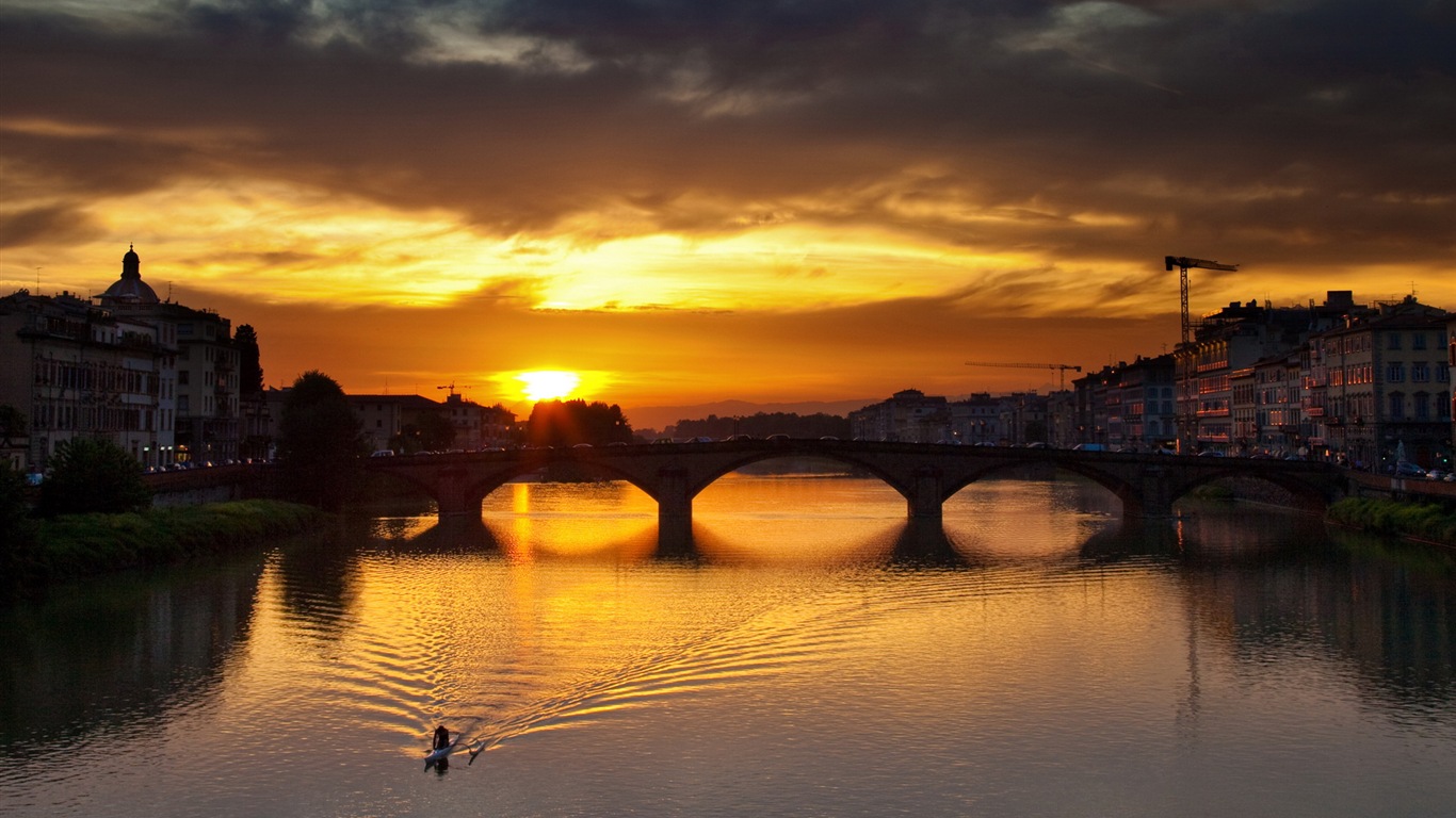 Pier and bridge HD wallpapers #3 - 1366x768