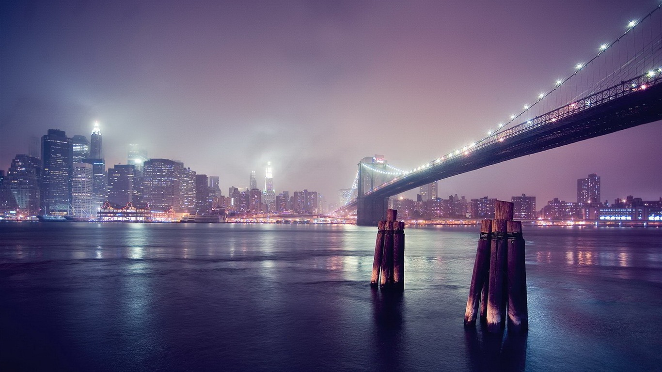 Pier and bridge HD wallpapers #7 - 1366x768