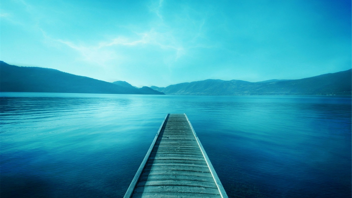 Pier a most HD tapety na plochu #15 - 1366x768