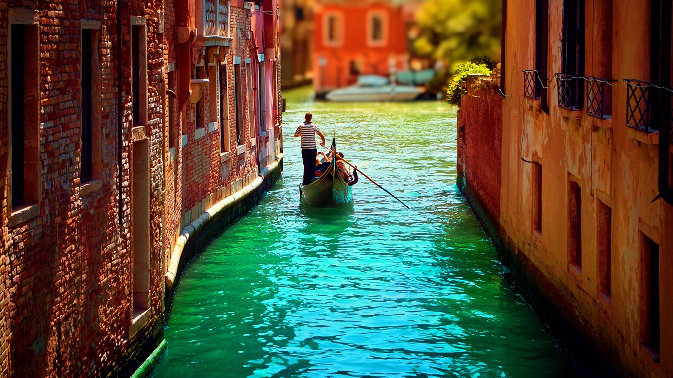 Belle Watertown, Venise fonds d'écran HD #3 - 1366x768