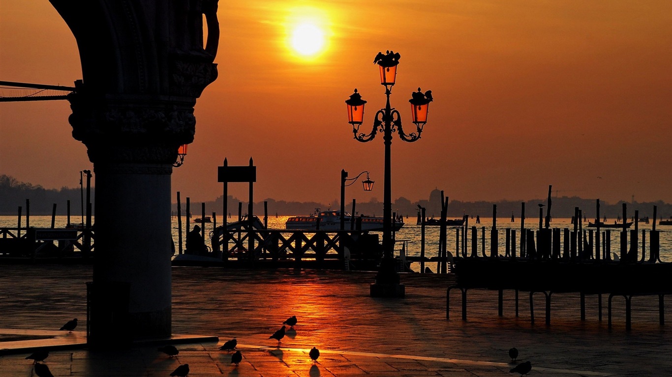 Belle Watertown, Venise fonds d'écran HD #4 - 1366x768
