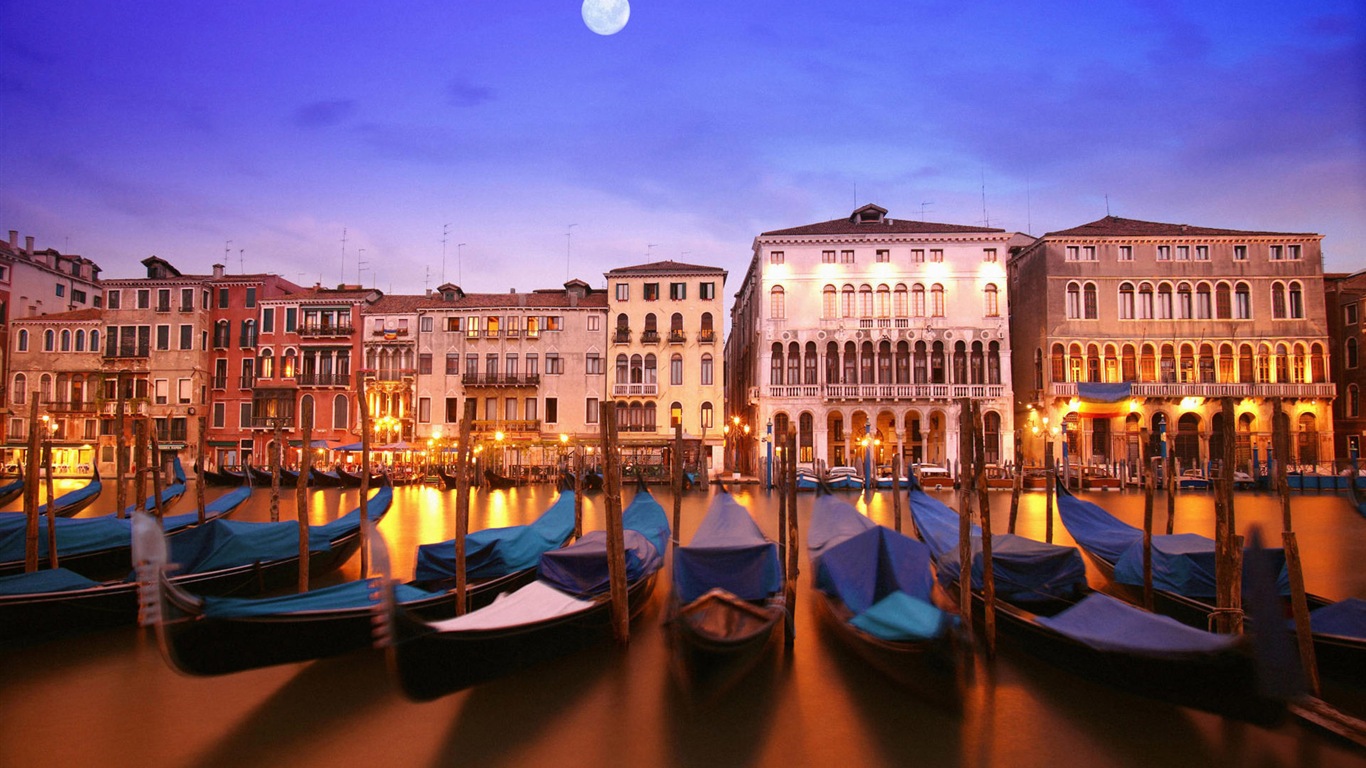 Belle Watertown, Venise fonds d'écran HD #5 - 1366x768