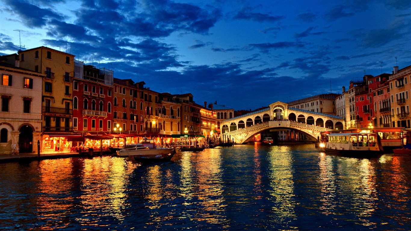 Belle Watertown, Venise fonds d'écran HD #17 - 1366x768