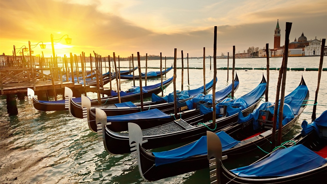 Krásné Watertown, Venice HD tapety na plochu #19 - 1366x768