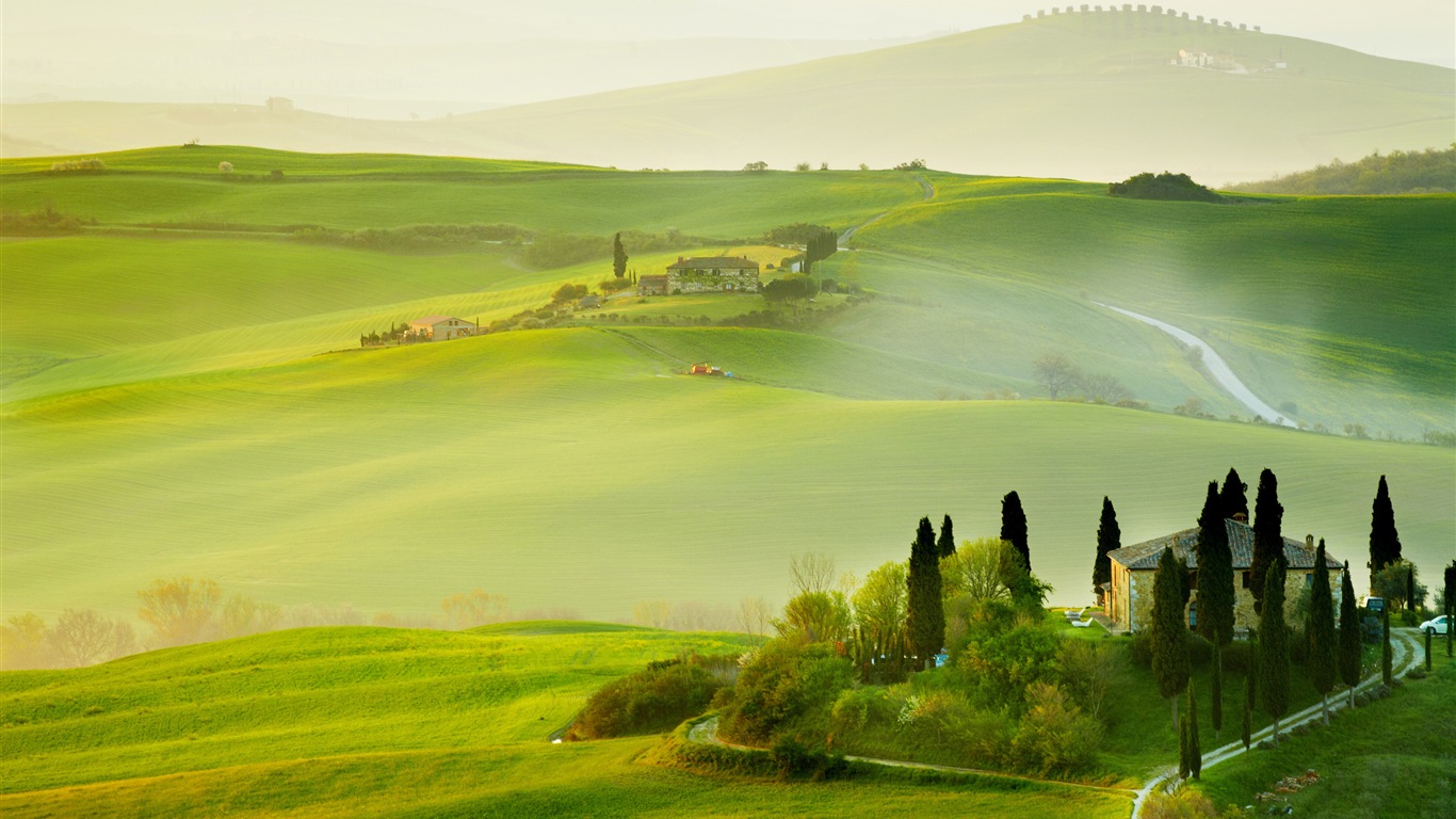 Italská přírodní krásy scenérie HD tapetu #1 - 1366x768