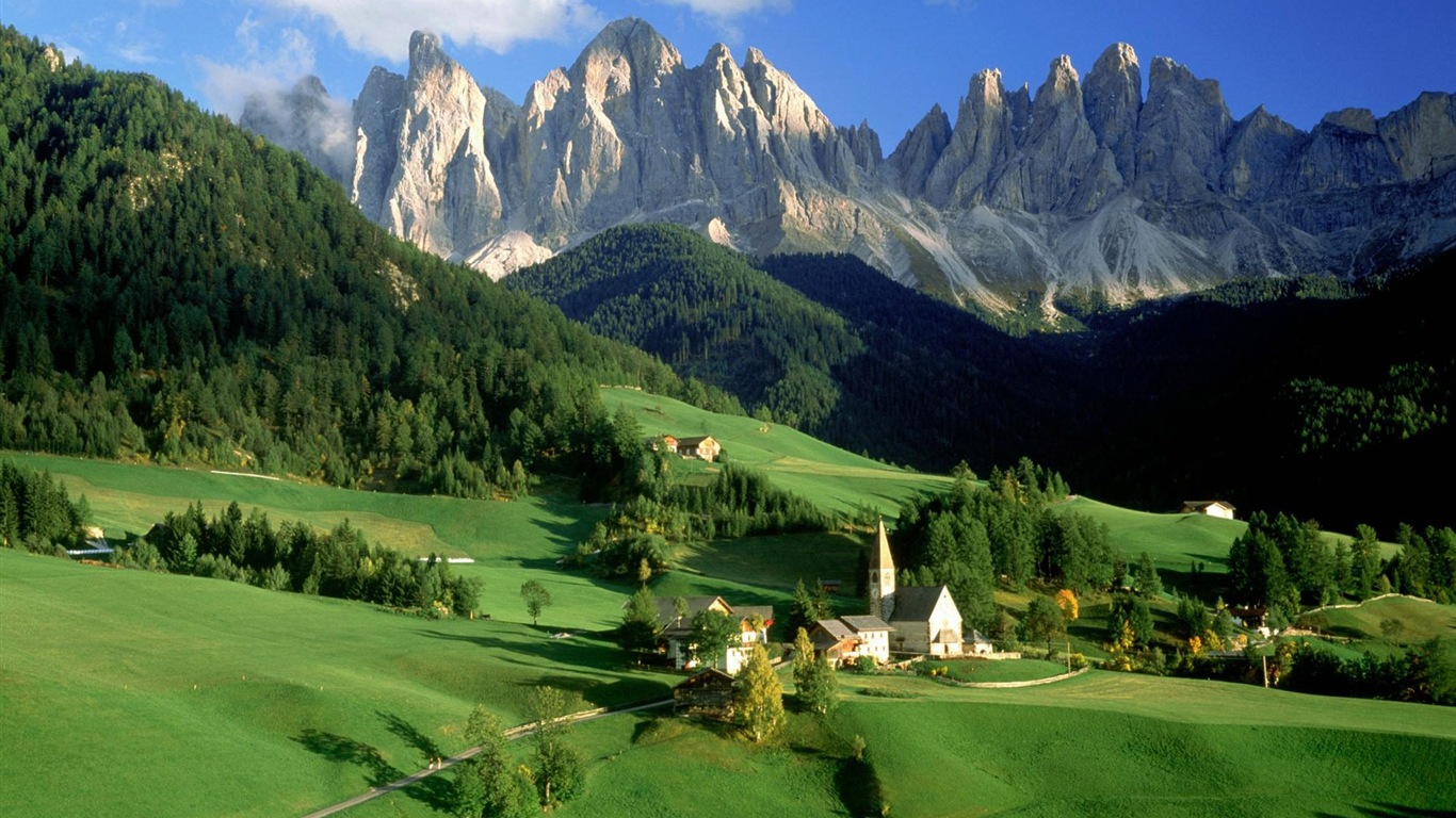 Belleza italiana pintado natural paisaje HD #2 - 1366x768