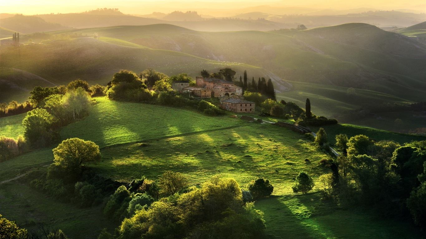 Belleza italiana pintado natural paisaje HD #8 - 1366x768