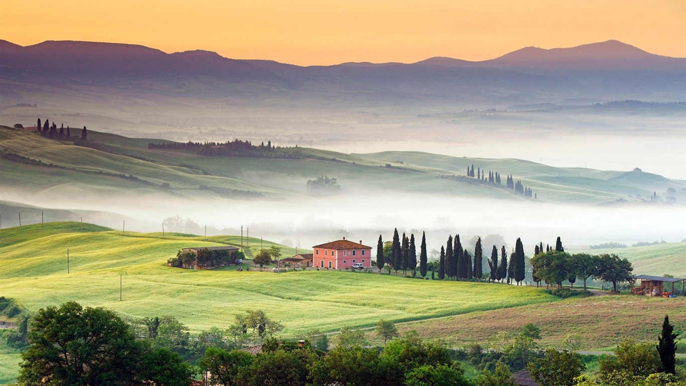 Italská přírodní krásy scenérie HD tapetu #10 - 1366x768