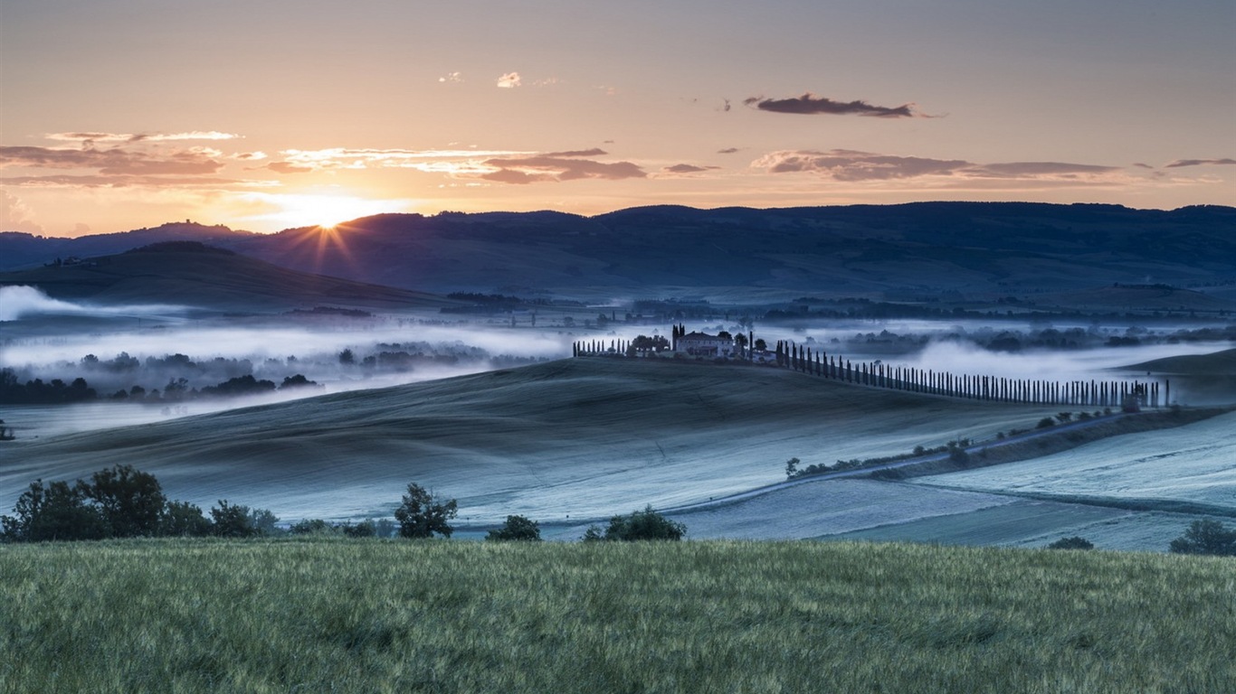 Italská přírodní krásy scenérie HD tapetu #11 - 1366x768