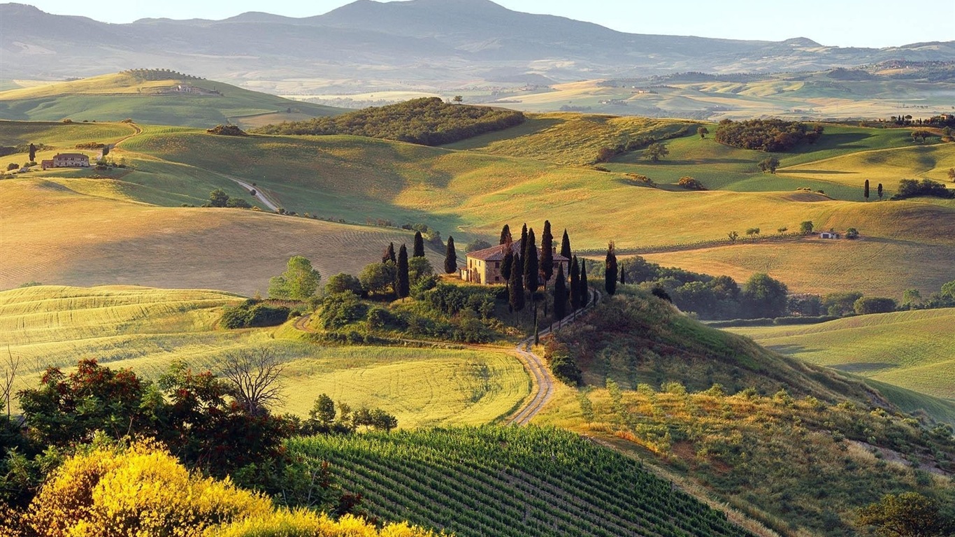Belleza italiana pintado natural paisaje HD #12 - 1366x768