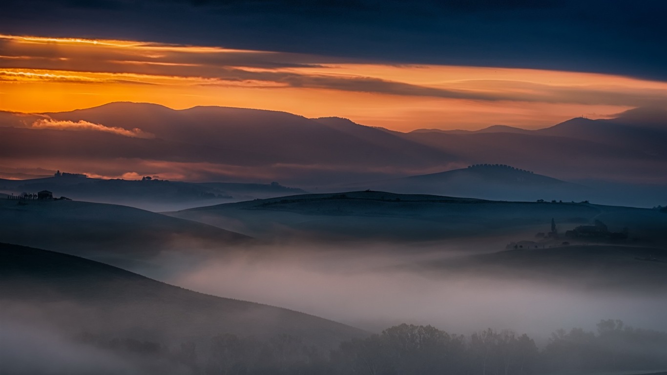 Belleza italiana pintado natural paisaje HD #18 - 1366x768