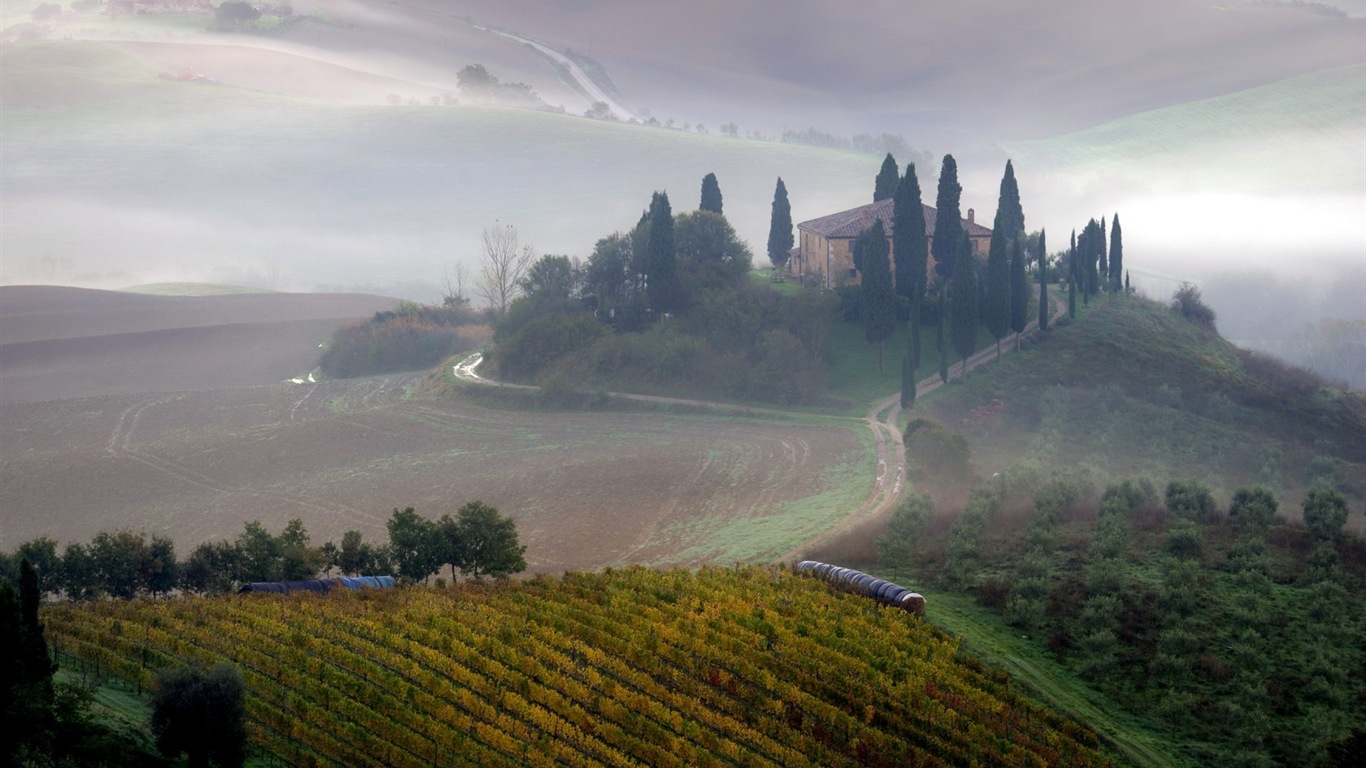 Belleza italiana pintado natural paisaje HD #19 - 1366x768