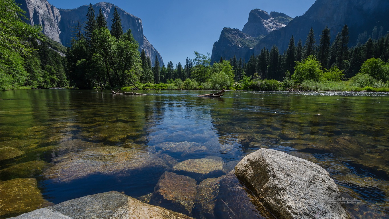 Windows 8 téma, Národní park Yosemite HD tapety na plochu #1 - 1366x768