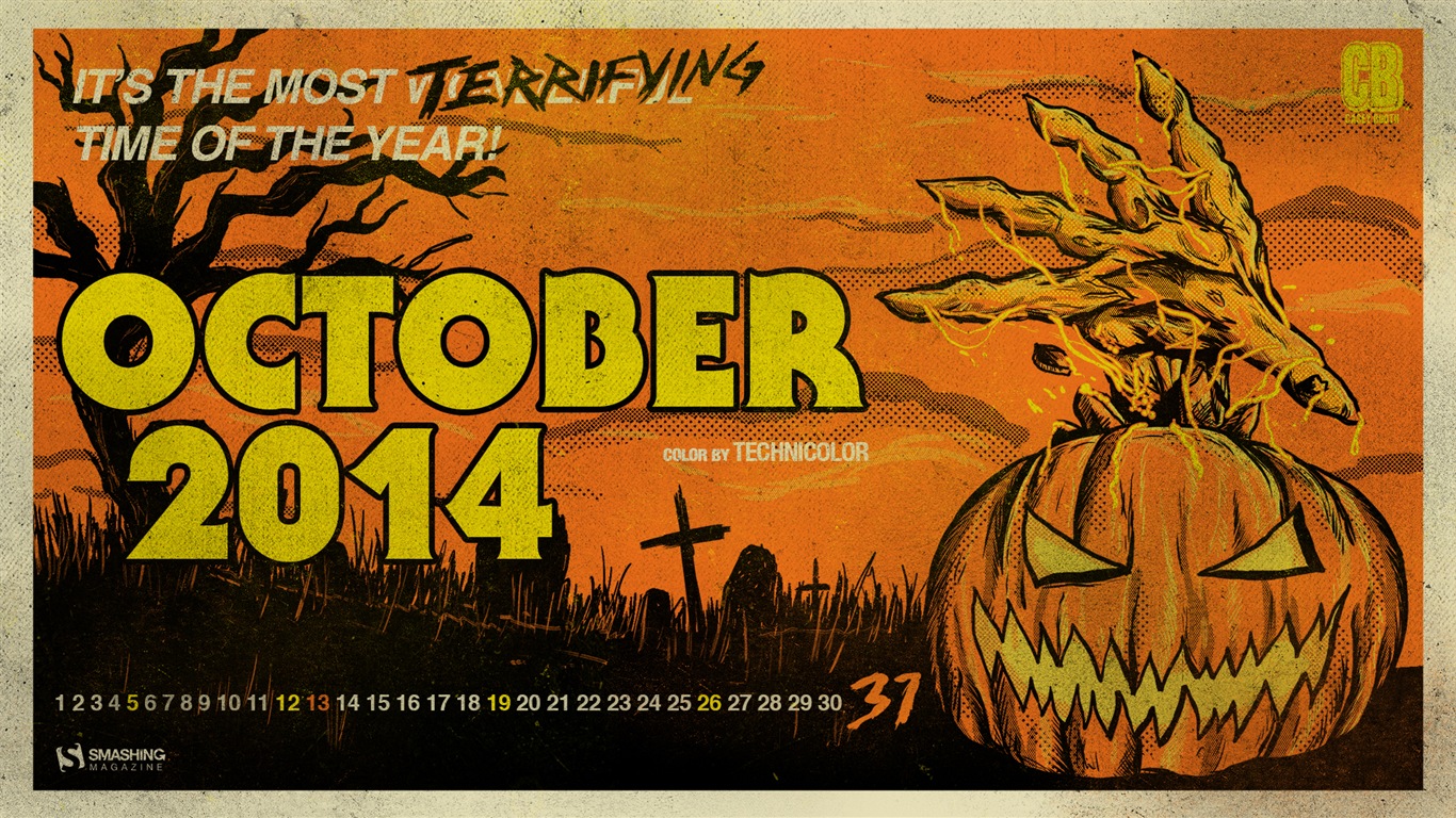 2014年10月 月曆壁紙(二) #10 - 1366x768