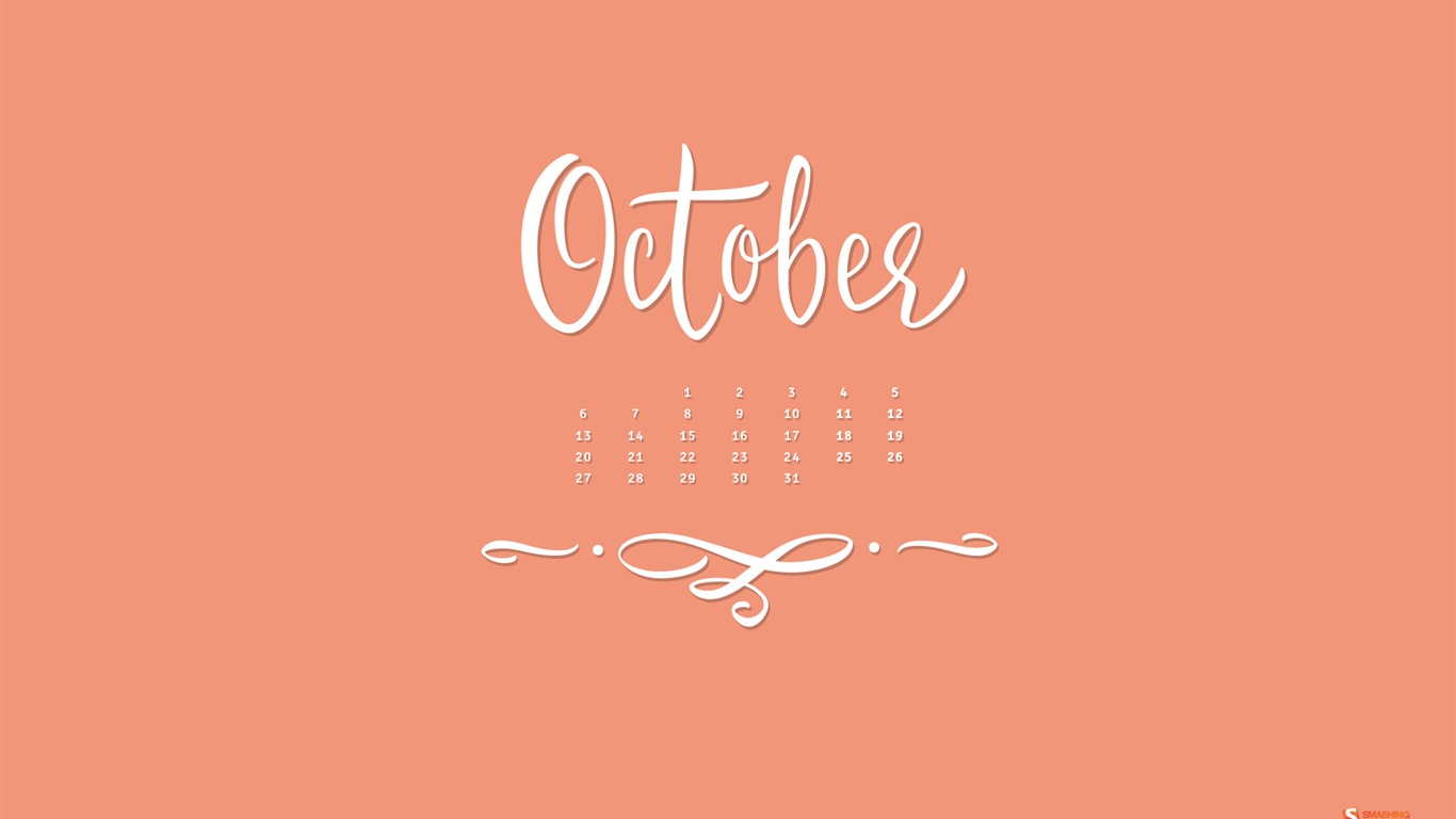 Oktober 2014 Kalender Tapete (2) #11 - 1366x768