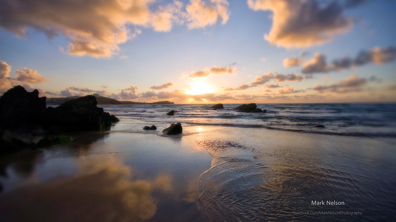 Windows 8 fonds d'écran thématiques, le paysage de l'eau #7 - 1366x768