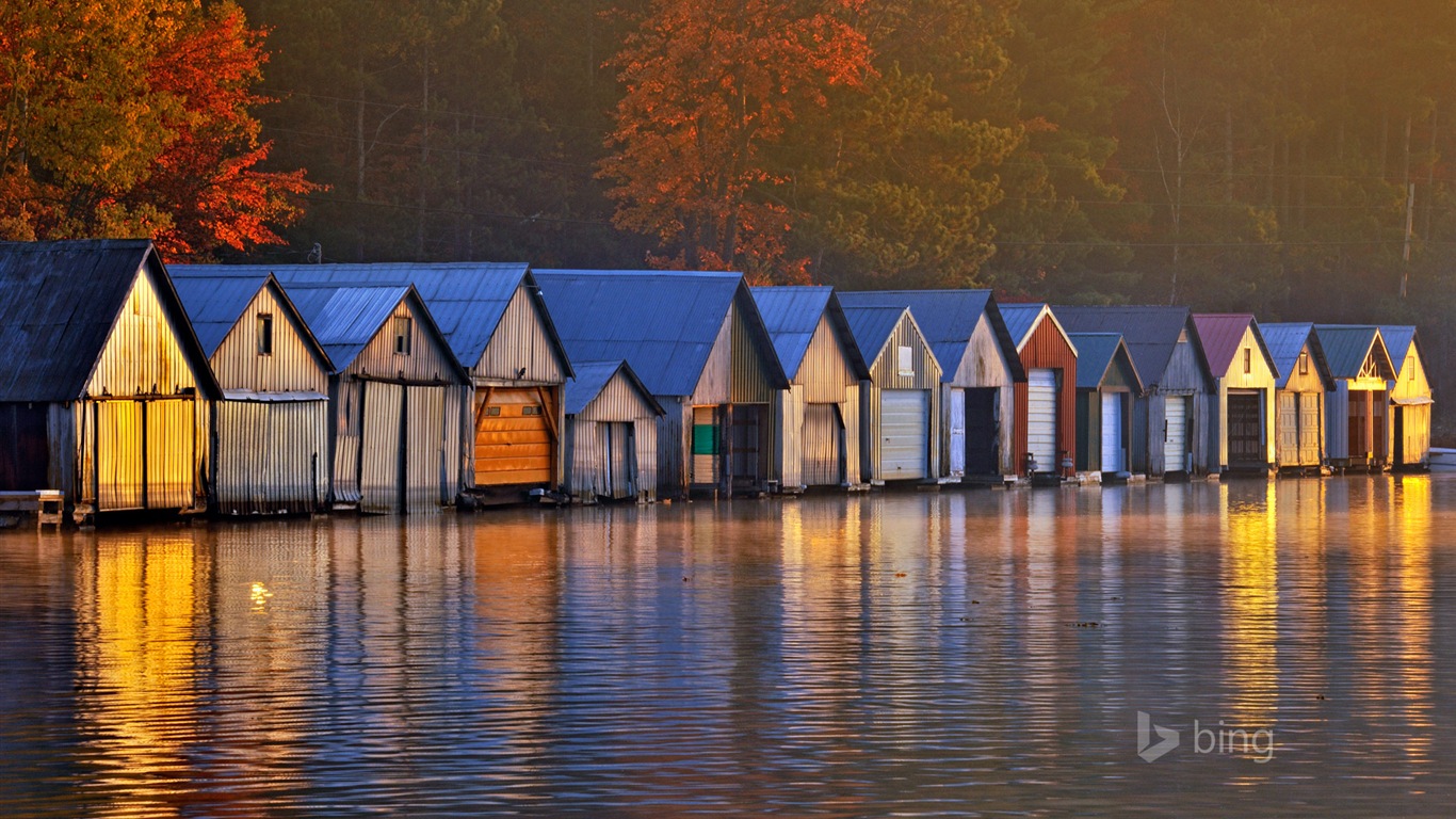 Října 2014 Bing scenérie HD Tapety na plochu #11 - 1366x768