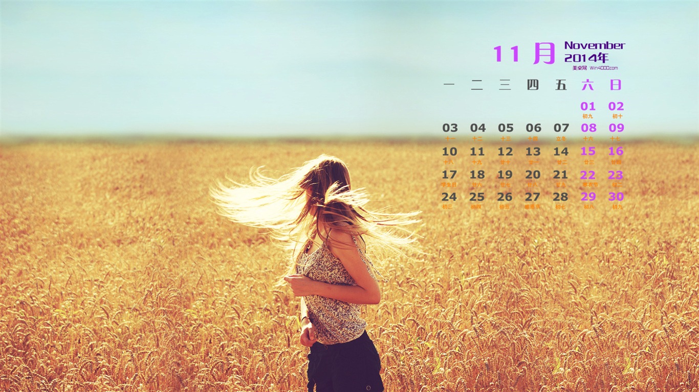 2014년 11월 캘린더 벽지 (1)Novembre Déc 2014 Calendrier fond d'écran (1) #20 - 1366x768