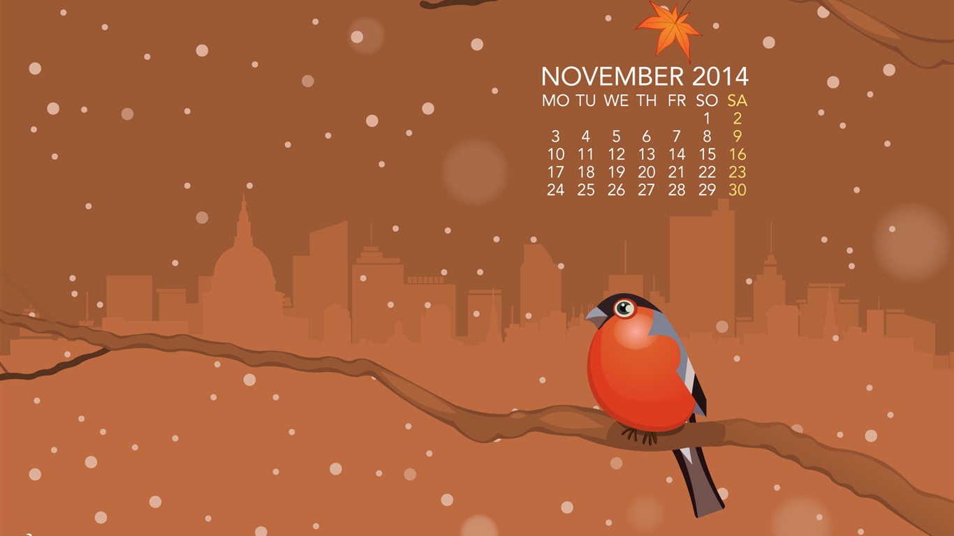 11 2014 fondos de escritorio calendario (2) #13 - 1366x768