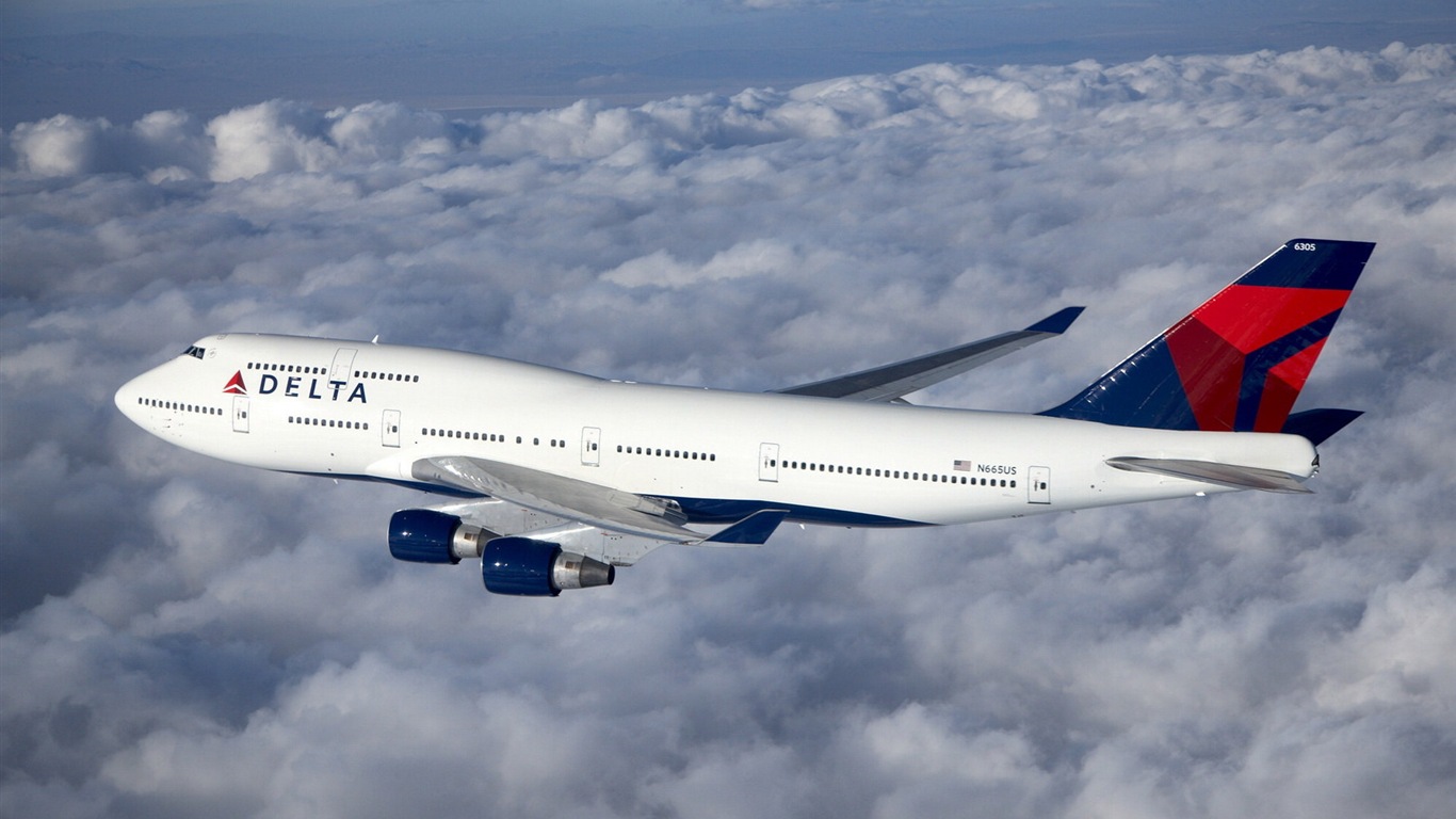 Boeing 747 airliner HD wallpapers #8 - 1366x768