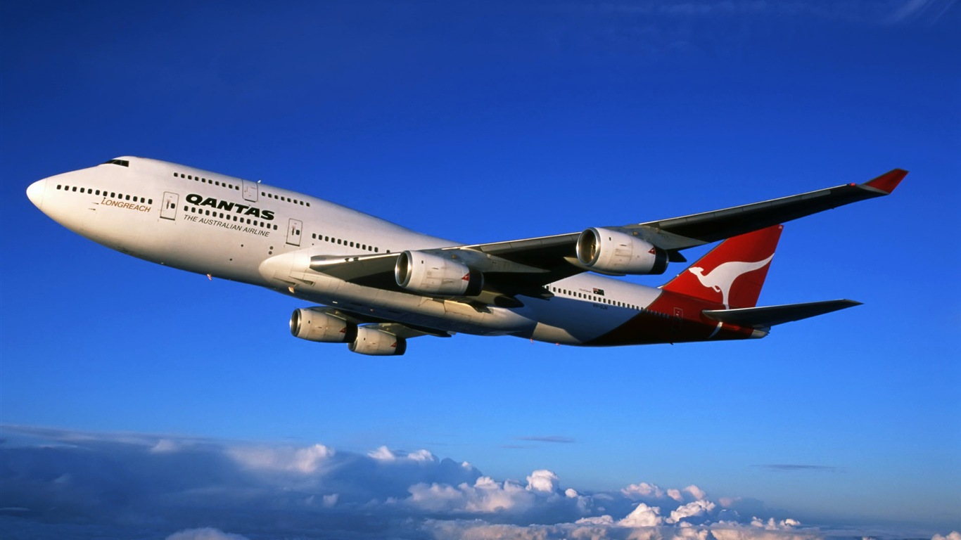 Boeing 747 airliner HD wallpapers #15 - 1366x768