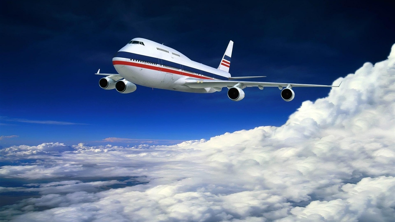 Boeing fondos de pantalla de alta definición 747 airlines #17 - 1366x768