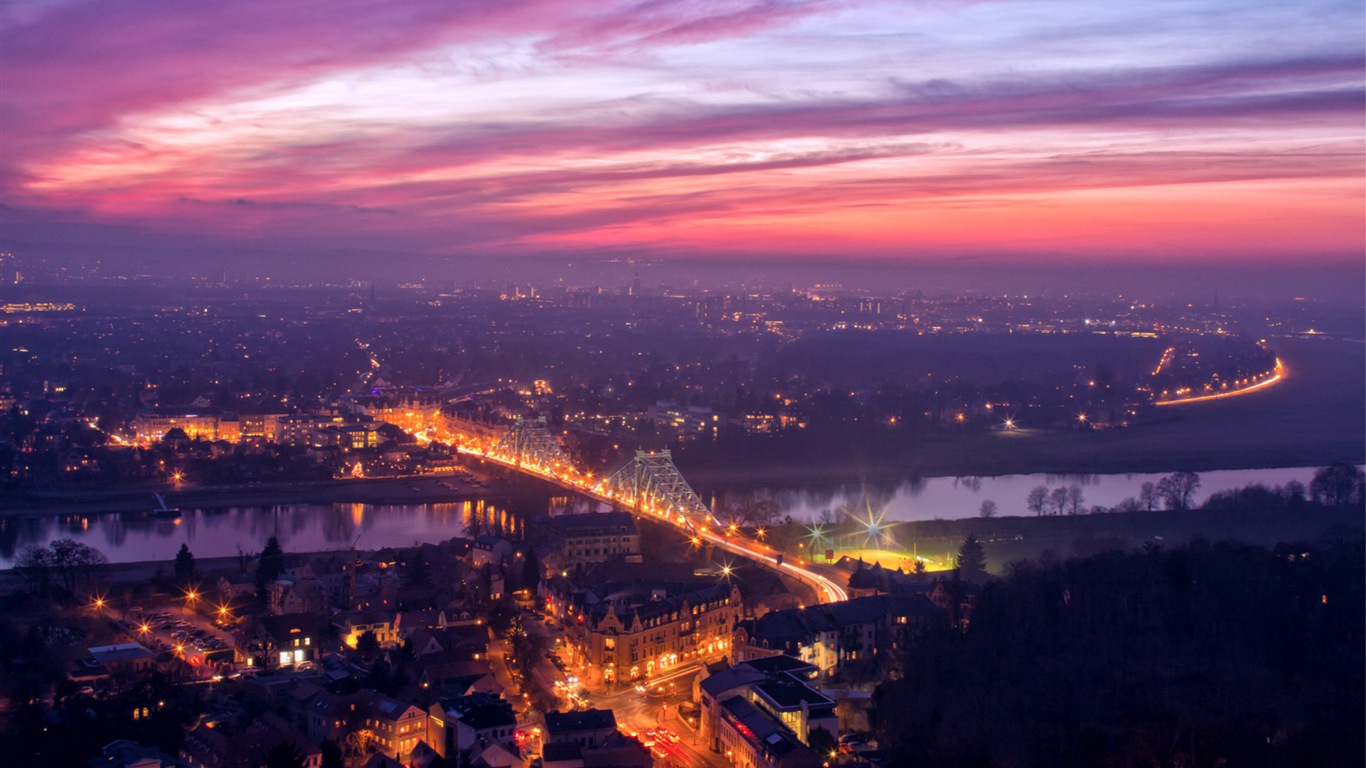 Alemania Dresden fondos de pantalla HD paisaje de la ciudad #9 - 1366x768